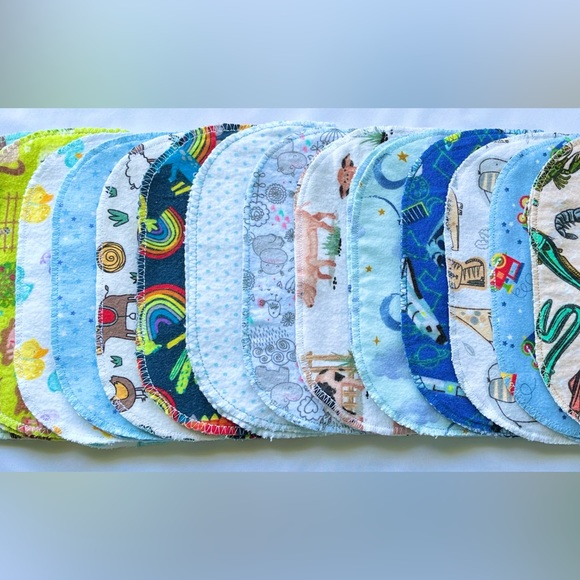 Reusable Cloth Wipes, Napkins, Towels, etc. Set of 12! Boyish Style! - Picture 5 of 5